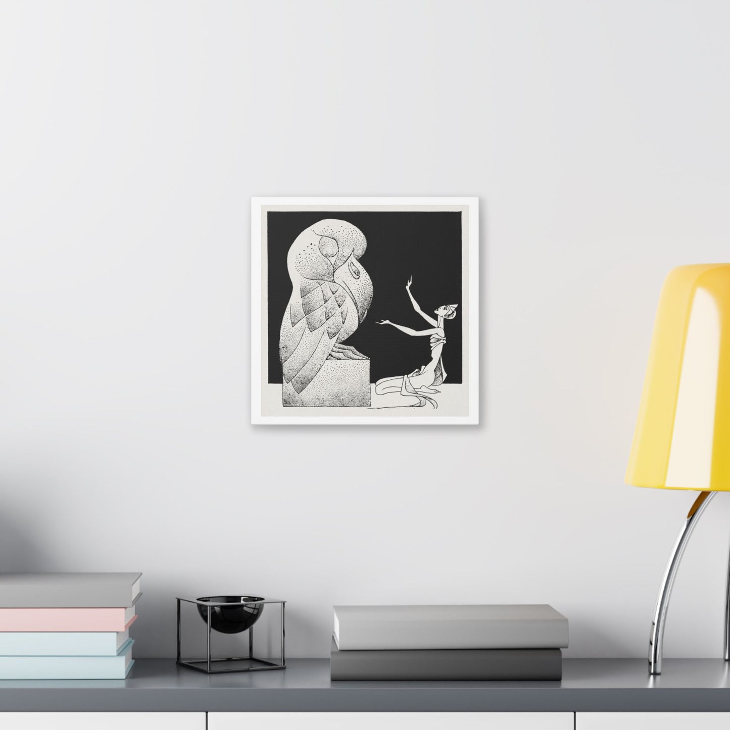 Vintage Illustration for Dragon Moon, a Short Tale by Henry Kuttner (1941) by Hannes Bok, Canvas Art Print