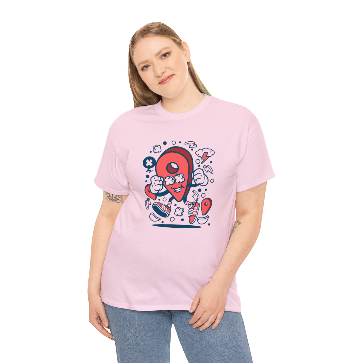 Location Geotag Cartoon T-Shirt