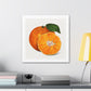 Delicious Orange Tangerine Illustration, Artist Unknown, Art Print on Canvas