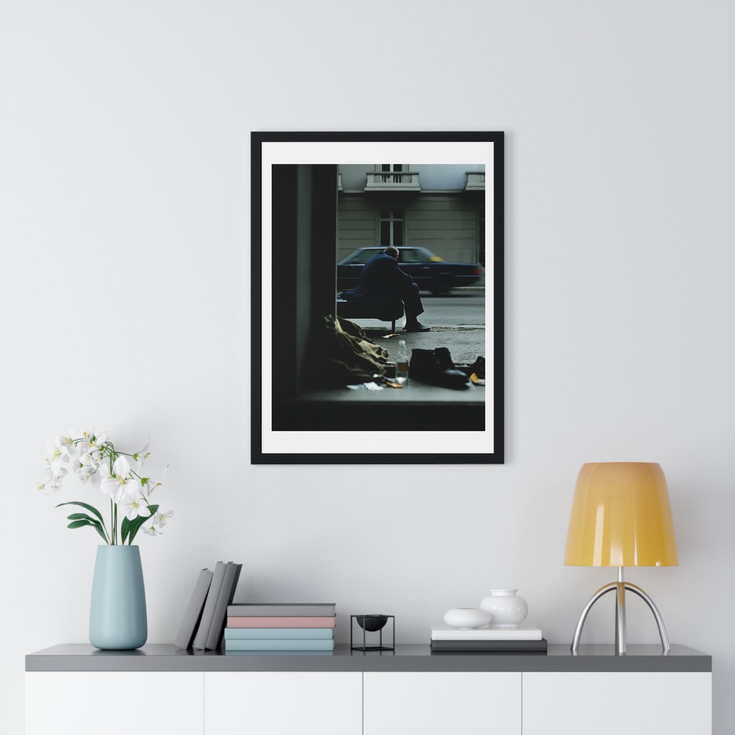 Raw Art Street Scene III 'Designed by AI' Framed Art Print