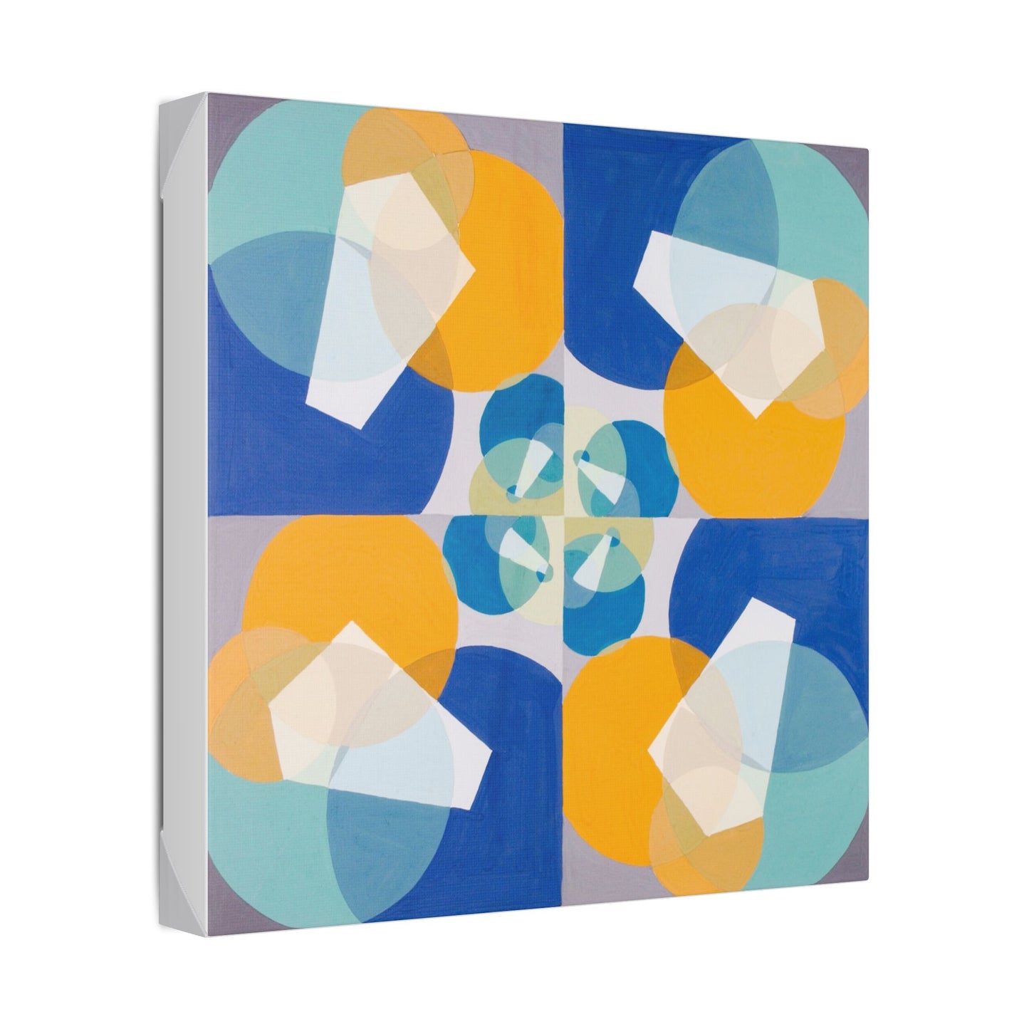 Green Squares, from the Mathematical Basis of the Arts (circa 1934) by Joseph Schillinger, Canvas Art Print