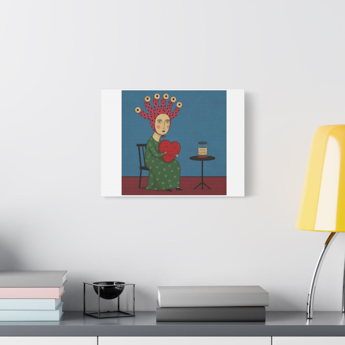 Extra Feelings, Cartoon Art Print on Canvas