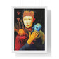 The Beauty and the Mask 'Designed by AI' Framed Art Print