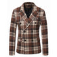 Men's Loose-Fitting Thickened Plaid Jacket, Autumn and Winter Collection