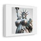 Art Print 'Statue of Liberty Boob Job' Designed by AI on Satin Canvas