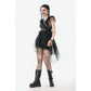 Dark in Love Seraphina Tiered Mesh and Ruffle Goth Gown