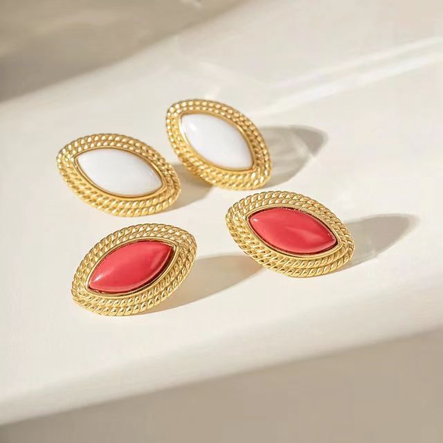 Fashion Simple Gold Teardrop Ellipse Earrings