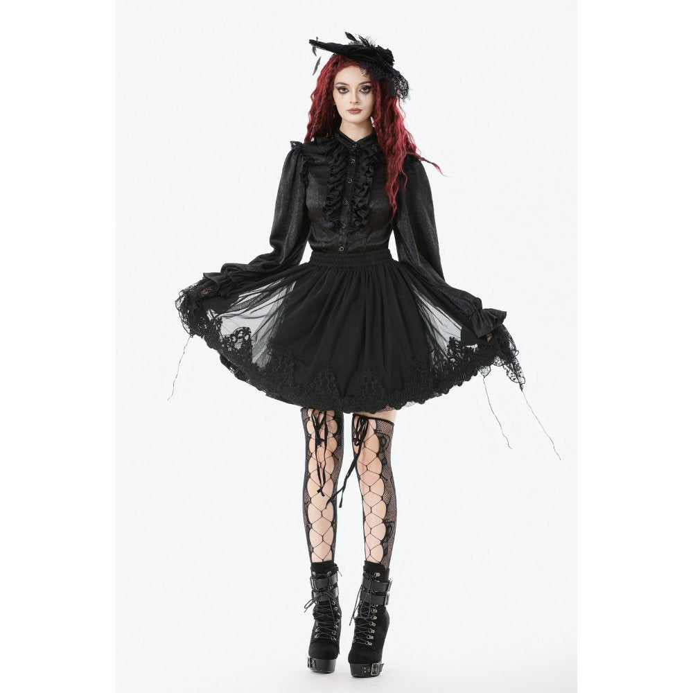 Dark in Love Bellatrix Gothic Embroidered Petticoat Skirt