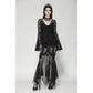 Dark in Love Zuri Gothic Romantic Lace Patchwork Bell-Sleeve Layered Cuff Top