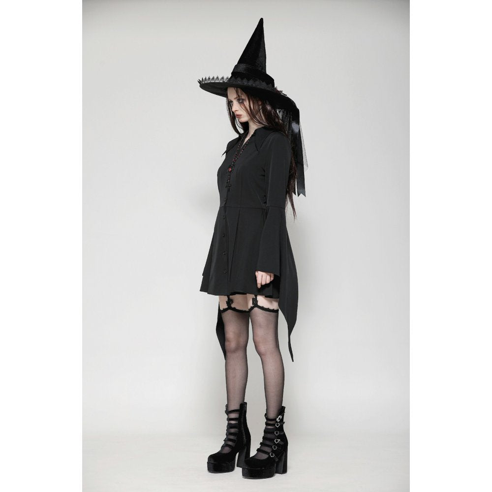Dark in Love Darya Witchy Bell-Sleeve Shirt Dress