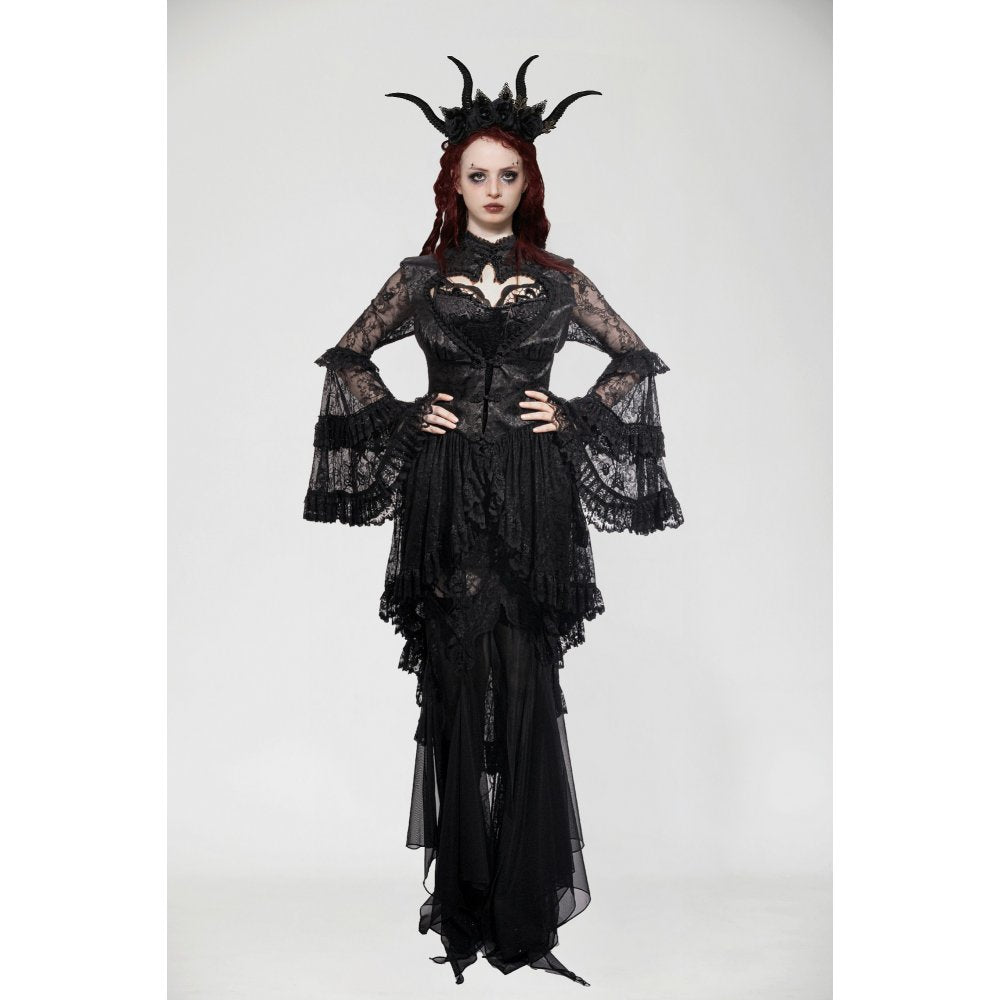 Dark in Love Odessa Gothic Classic Heart-Shaped Hollow-Out Tailcoat