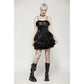 Dark in Love Harriet Punk Shiny Faux Leather Layered Dress
