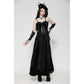 Dark in Love Fia Romantic Gothic Hollow Waist Maxi Dress