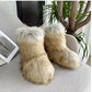 Winter Fur Boots Fleece-Lined Thick Snow Boots, Ultimate Moon Boots