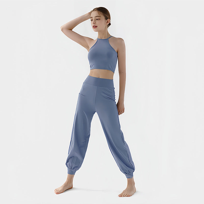 Workout Camisole Loose-Fit Casual Ankle-Banded Trouser Suit, Spring and Summer Collection