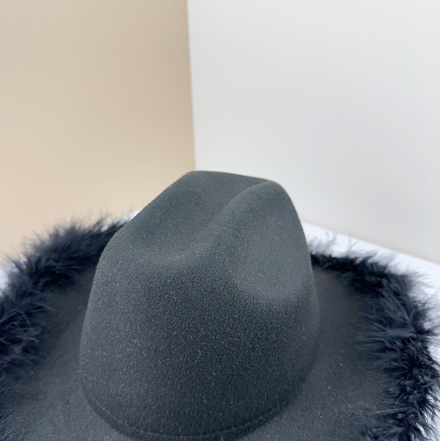 Western Denim Sunscreen Feather Broad-Brimmed Hat