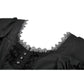 Dark in Love Gothic Lace Square-Neck Puff-Sleeve Dress