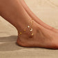 Cassia Luxe 18K Gold Double-Layer Celestial Moon and Star Gold Anklet