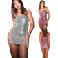 Fashion Sexy Summer Sparkling Sequin Tube Mini Dress