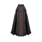 Dark in Love Gothic Victorian Lace Panel Skirt in Crimson
