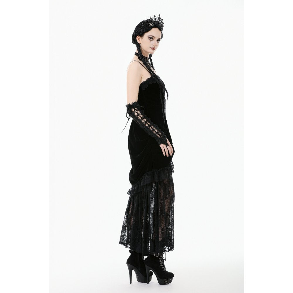 Dark in Love Erzebeth Lace-Up Gothic Arm Warmers