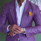 Men's British-Style Purple Blazer