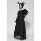 Dark in Love Cosette Elegant Gothic Off-Shoulder Ruffle Maxi Dress
