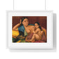 Woman Suckling an Infant, Indian Chromolithograph, from the Original, Framed Art Print