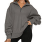 Vireous Turndown Collar Women's Sweatshirt Many Block Colours