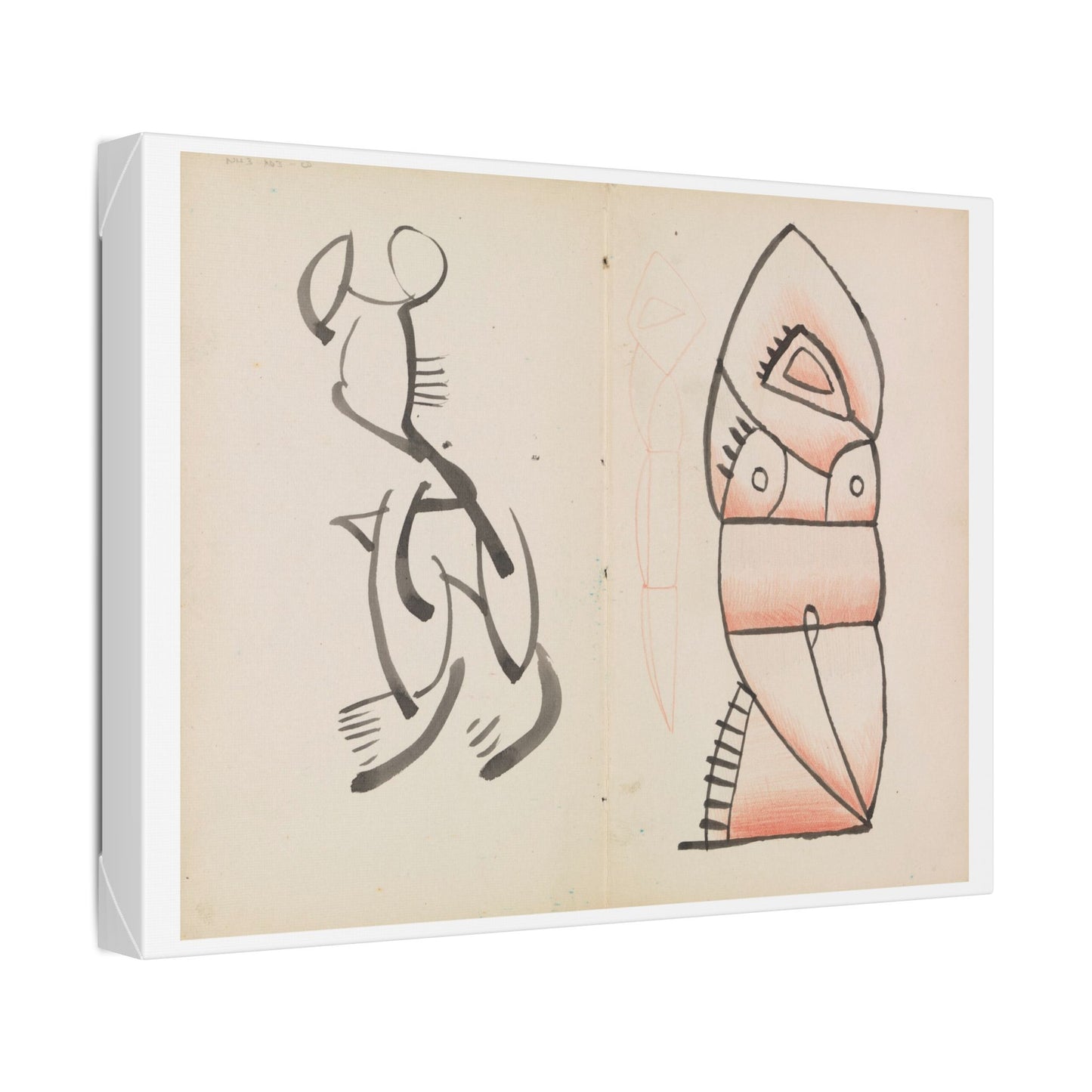 Study for a Figural Sculpture, Crouching Figure (1910-1915) by Henri Gaudier-Brzeska, from the Original, Canvas Art Print