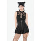 Dark in Love Brynja Eyelet Balloon Shorts in Black