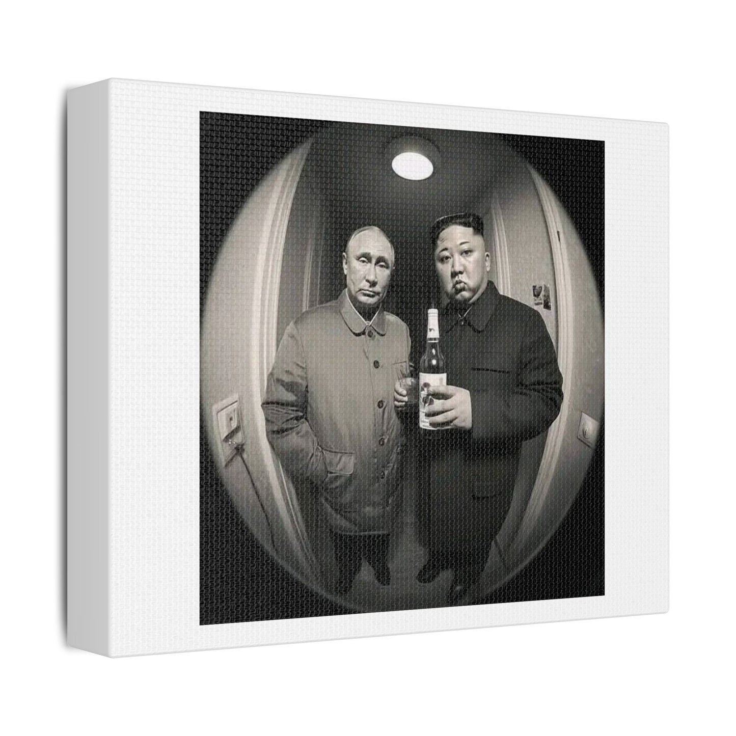 Hello United States, Open the Door! Photorealism 'Designed by AI', Art Print on Canvas