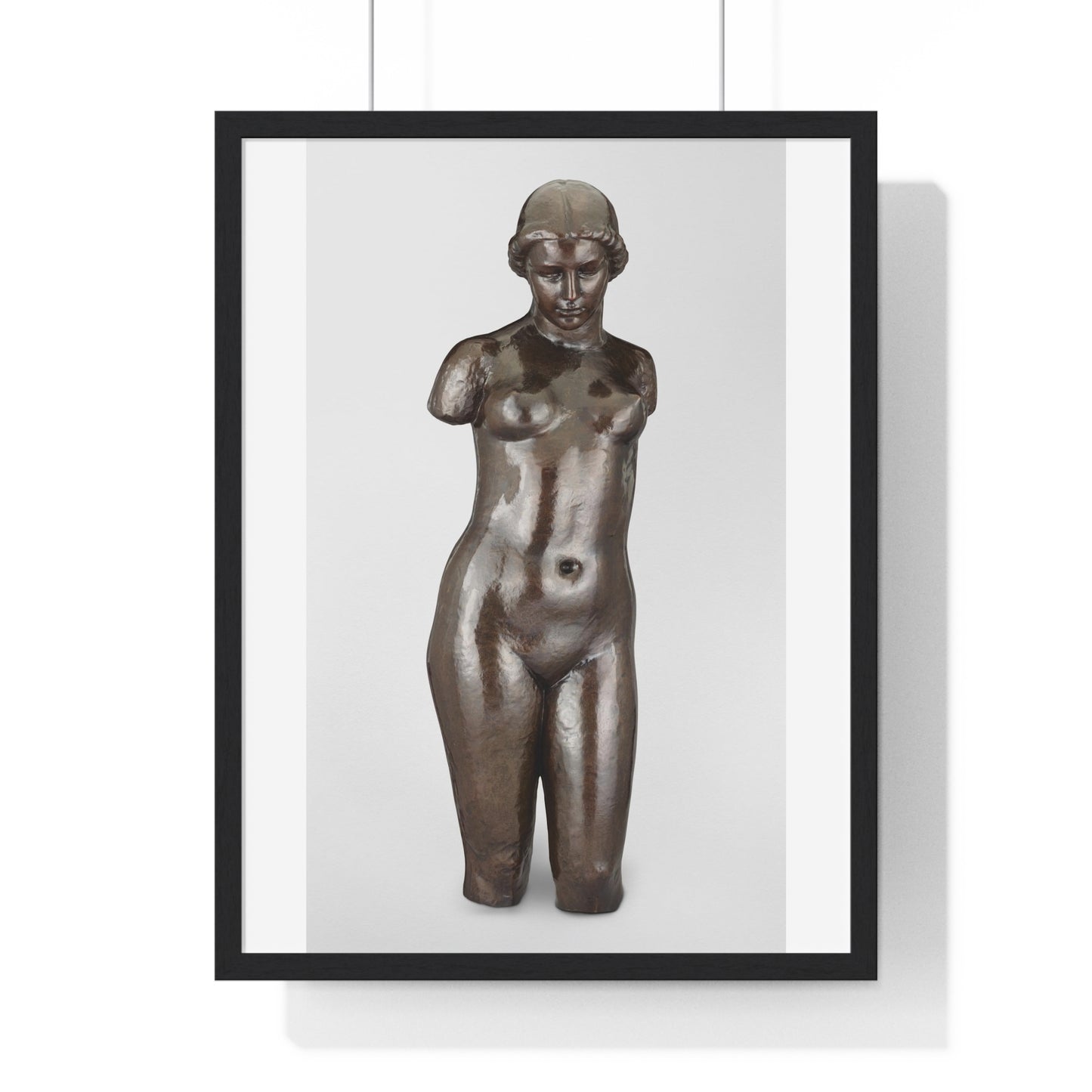 Naked Woman Sculpture 'Torse de Dina' (1943) by Aristide Maillol, from the Original, Framed Art Print