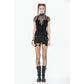Dark in Love Dark Punk Mesh Chain Layered Top
