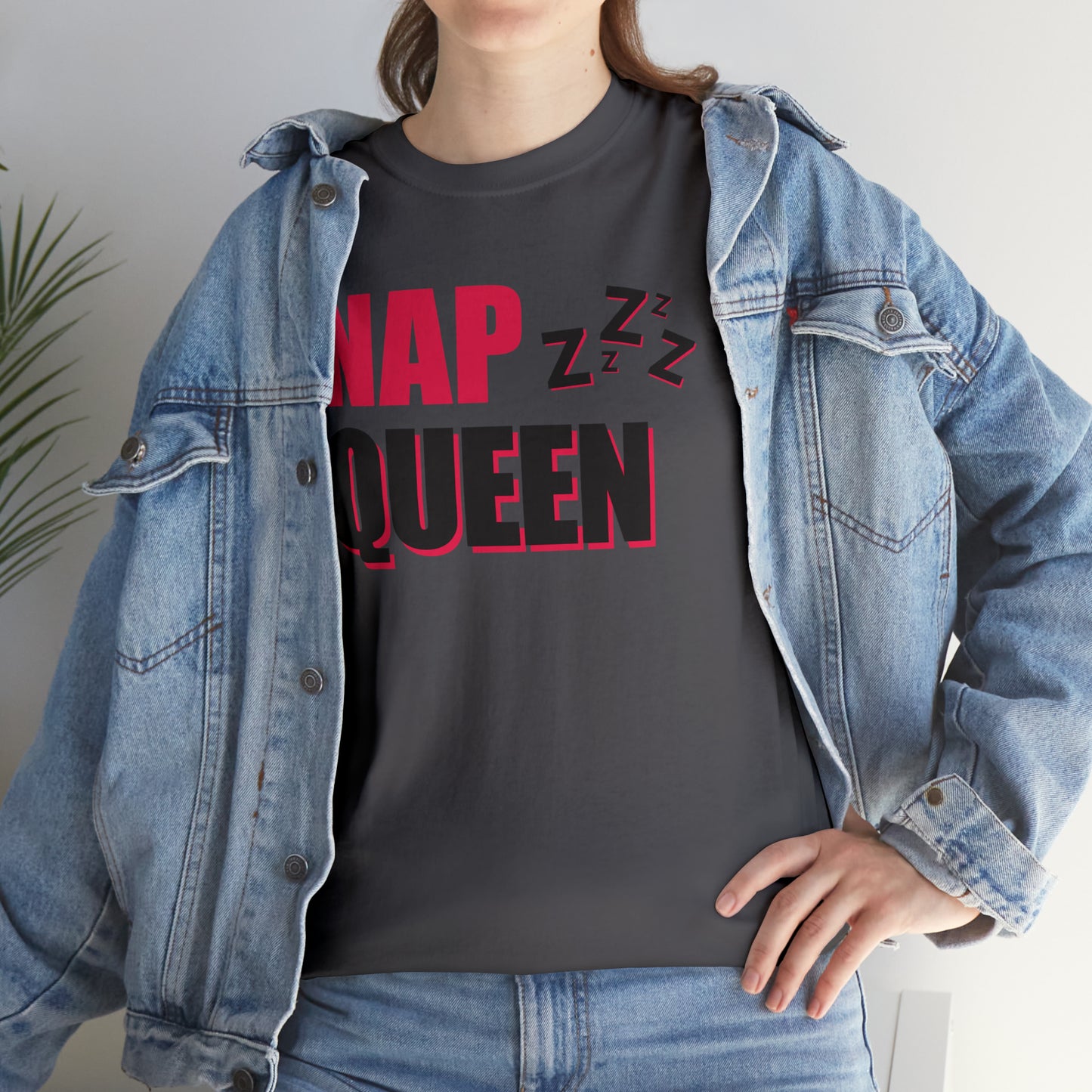 Nap Queen ヘビーコットン Tシャツ ユニセックス ワールドワイドサイズ 昼寝、睡眠、怠惰、休息