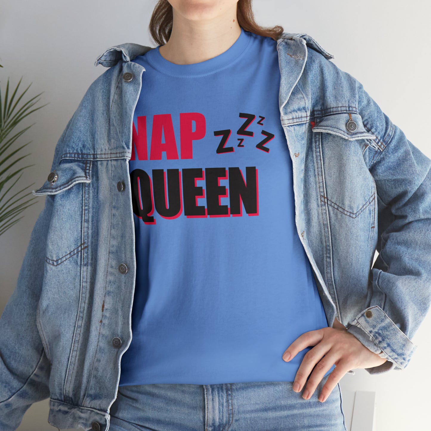 Nap Queen ヘビーコットン Tシャツ ユニセックス ワールドワイドサイズ 昼寝、睡眠、怠惰、休息