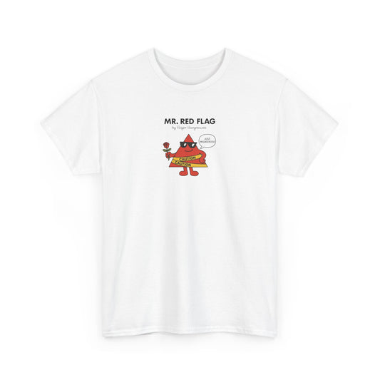 Mr Red Flag, Funny Mr Men Cartoon Art T-Shirt
