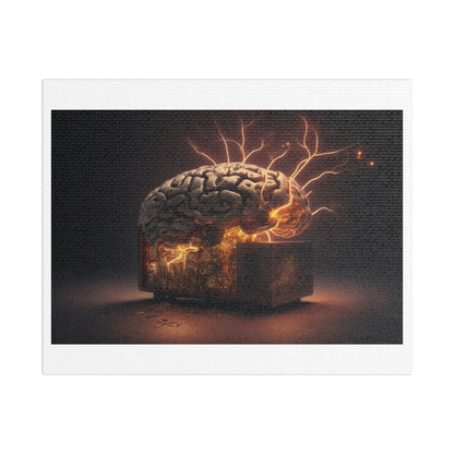 Advanced AI 'Designed by AI' Art Print on Canvas