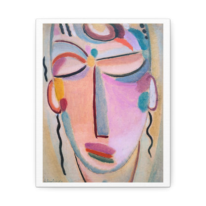 Meditation (1918) Vintage Illustration by Alexej von Jawlensky, Art Print from the Original on Canvas