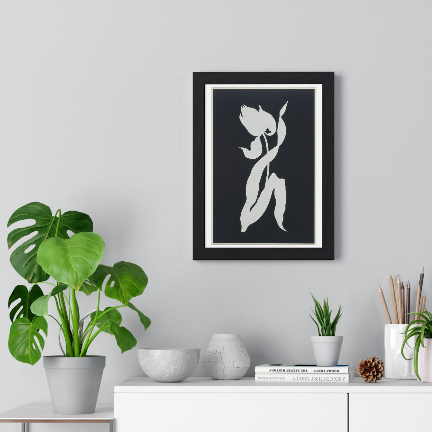 Tulip, Null by Philipp Otto Runge, from the Original, Framed Art Print