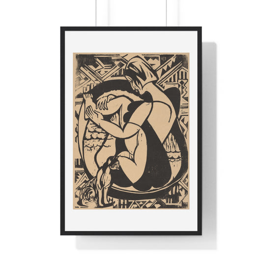 Woman in the Bathtub (1936) by Ernst Ludwig Kirchner, from the Original, Framed Art Print