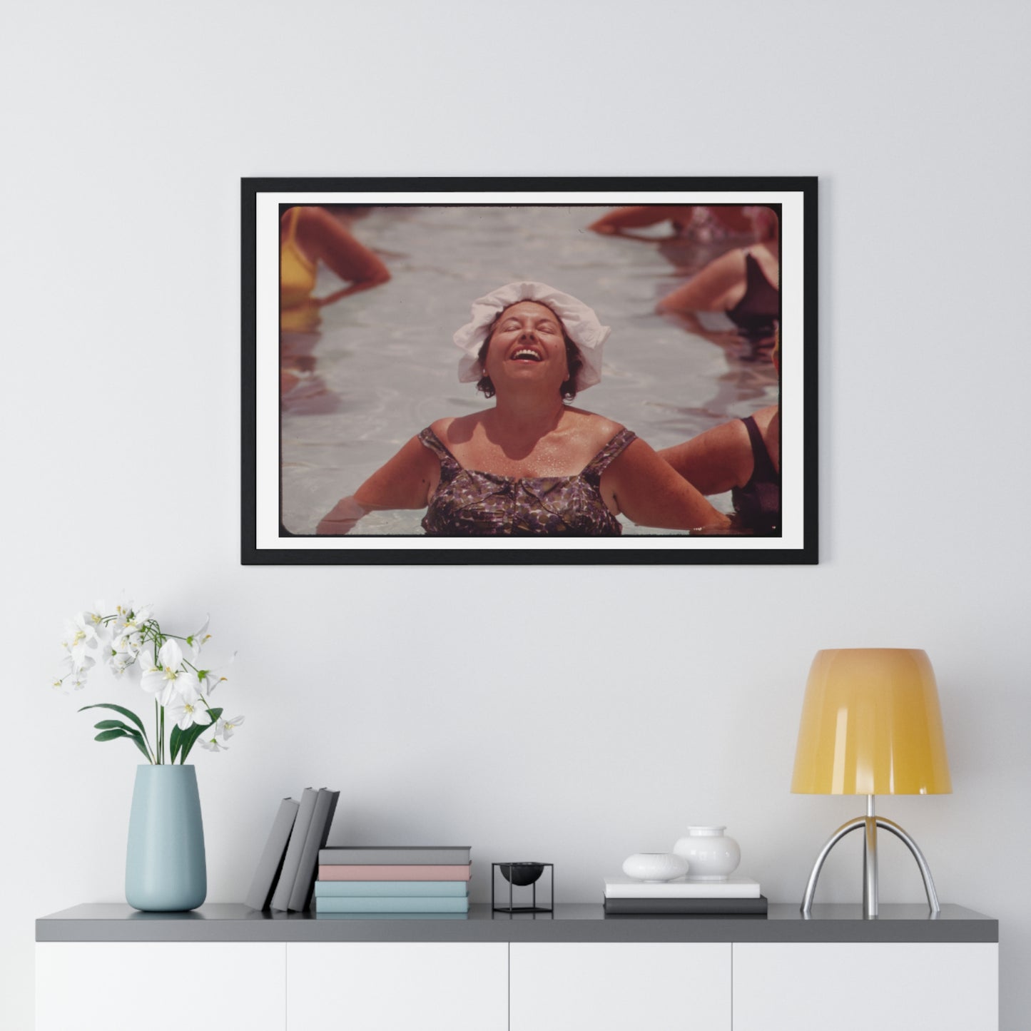 Organised Daily Exercises at the Century Village Retirement Community (circa 1973) Vintage Photography by Flip Schulke, Framed Print