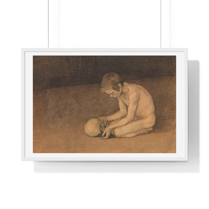 Boy with Skull (1893) by Magnus Enckell, from the Original, Framed Print
