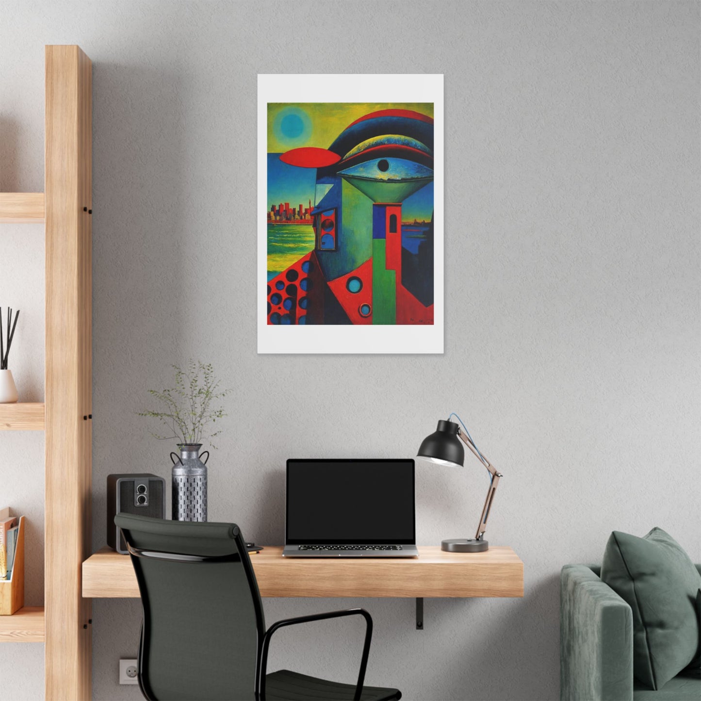 Eye on the Horizon, Picasso Art Style 'Designed by AI' Canvas Art Print