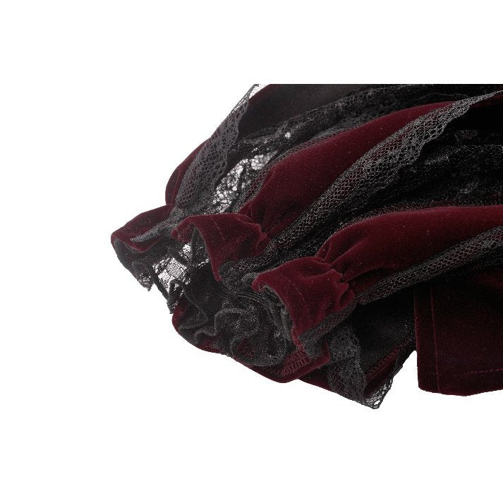 Dark in Love Isolde Velvet and Lace Puff Sleeve Bolero