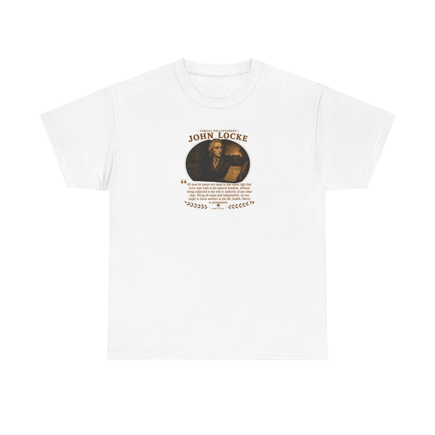 John Locke on Equality and the Social Contract, Philosophy Tribute T-Shirt