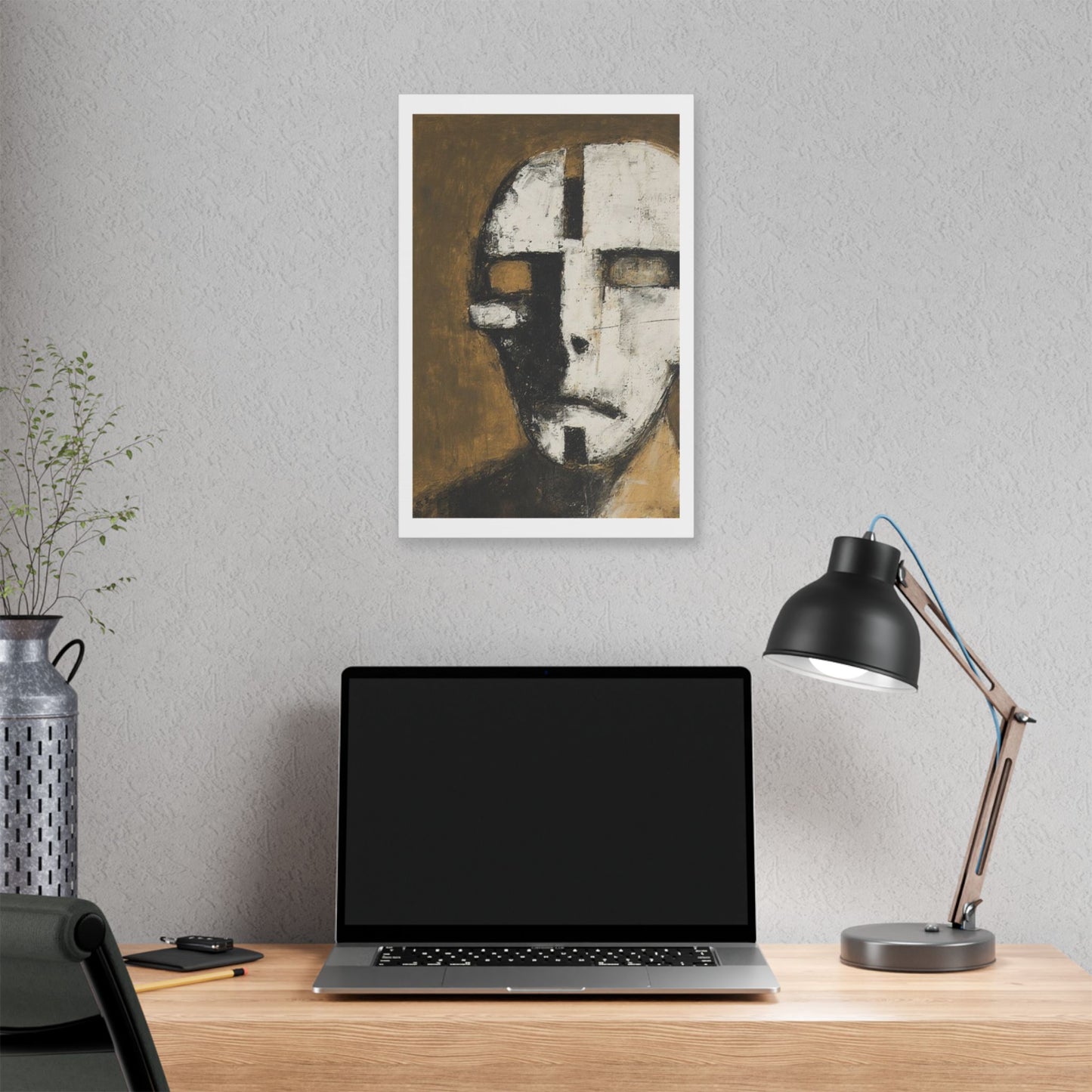 Brutalist Portrait Art II 'Designed by AI' Canvas Art Print