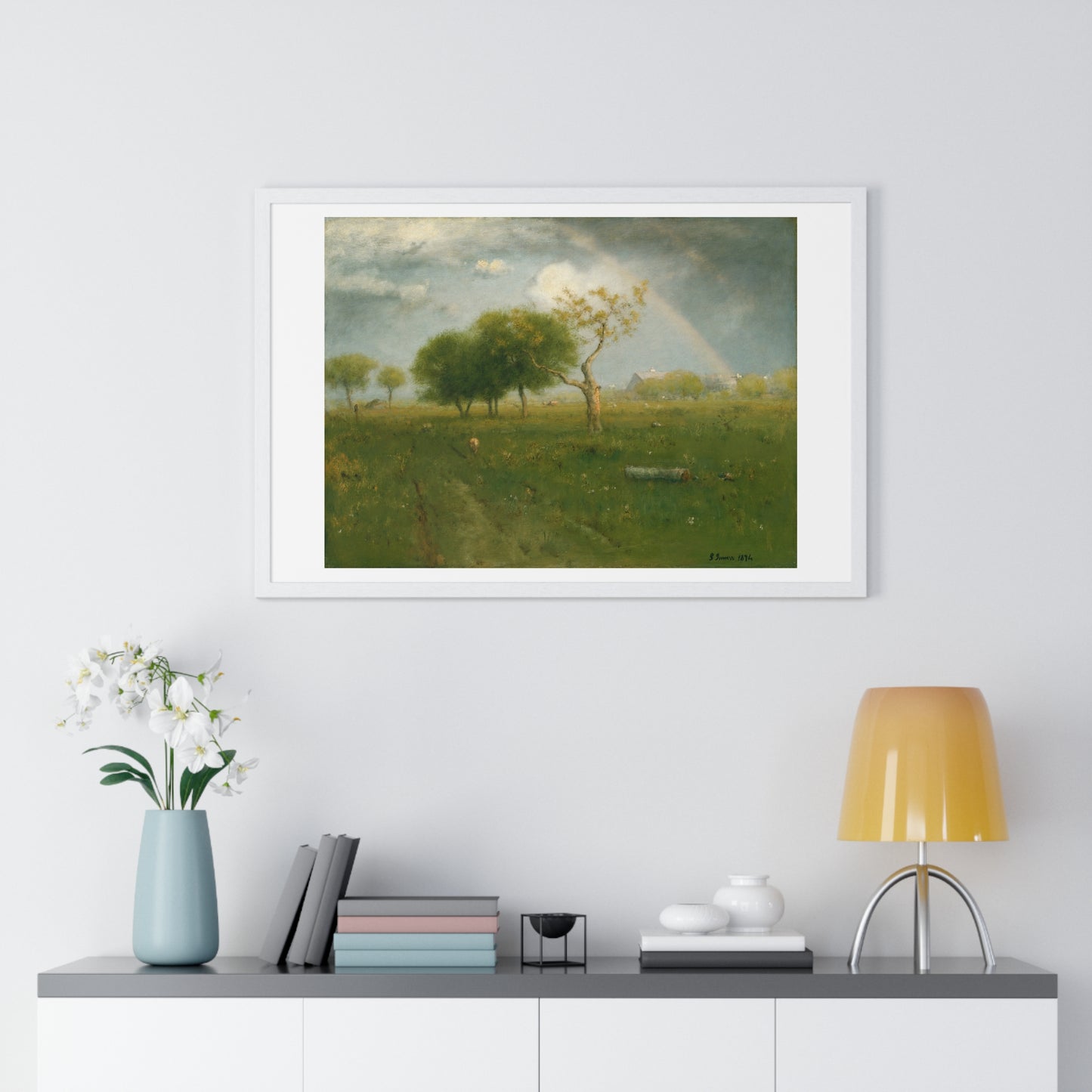 After a Summer Shower (1894) by George Inness, from the Original, Framed Print