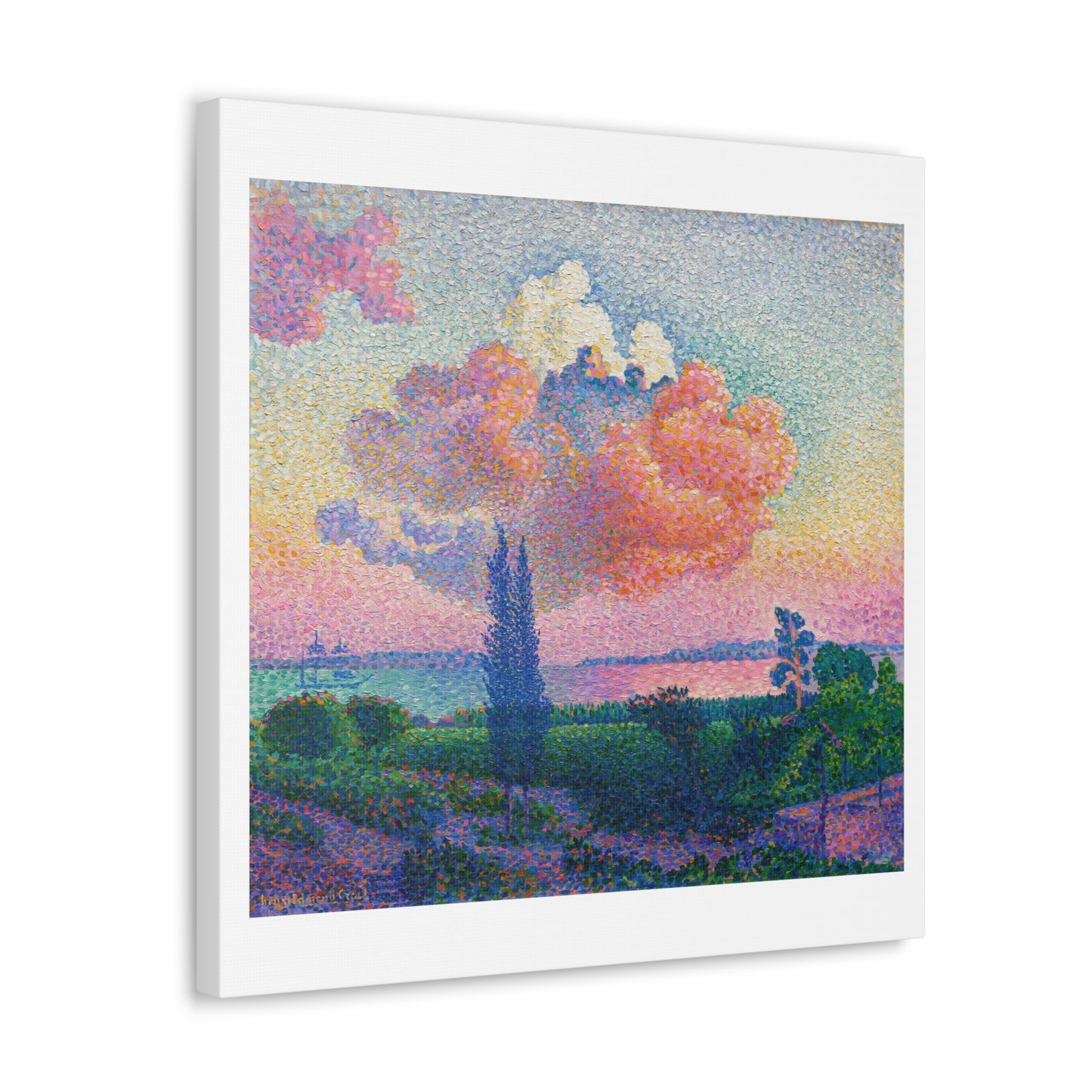 The Pink Cloud (1896) by Henri-Edmond Cross, Art Print from the Original on Canvas