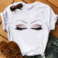 Lips and Lashes Design Women's Fashion T-Shirt